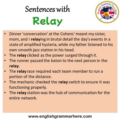 relay in English .